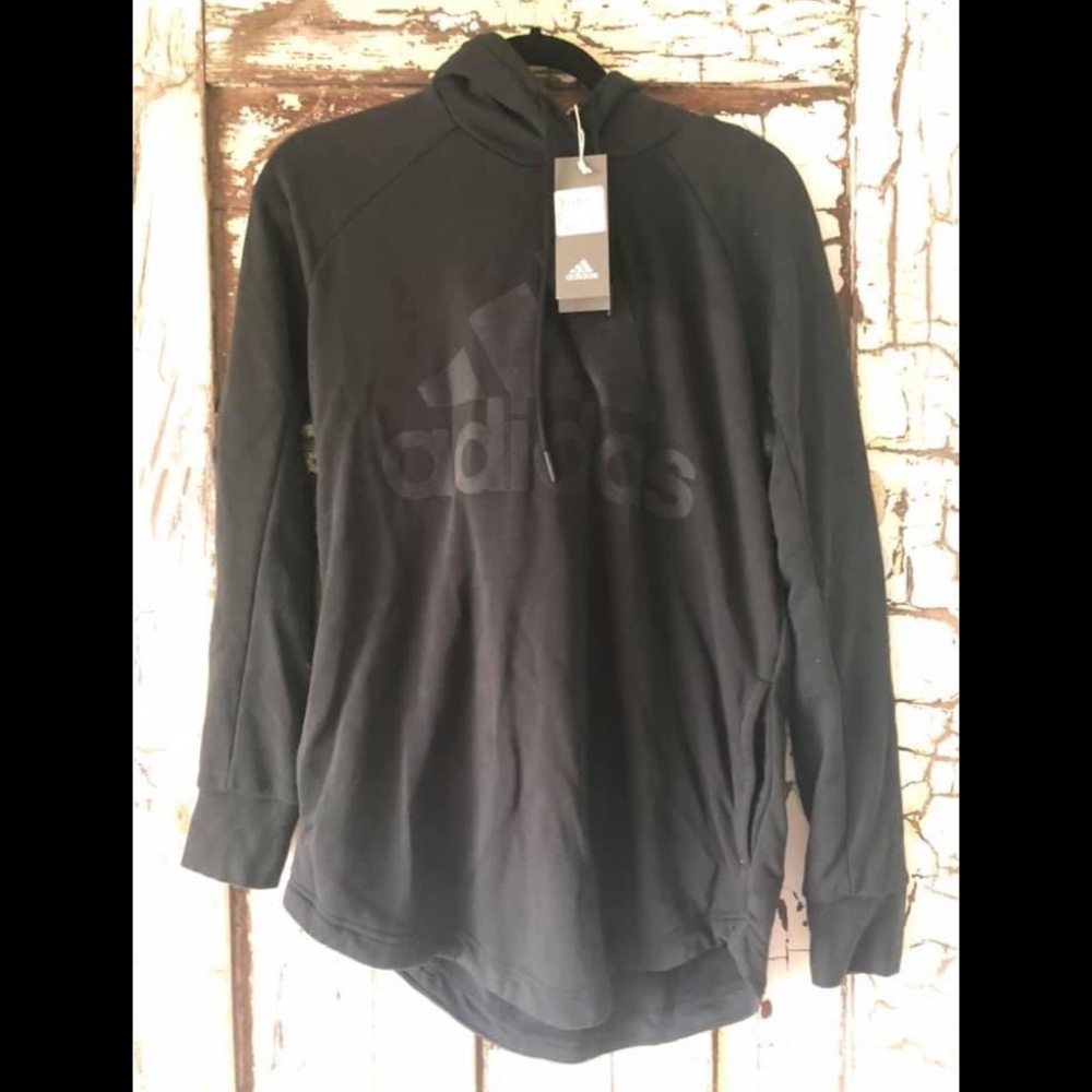 Women’s Long Black Adidas Hoodie